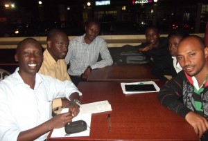 Meeting with Juvenal, Jules, Janvier, Yves and Valentine on October 21 in Kigali