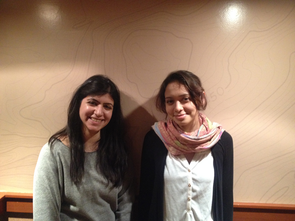 Eman (left) and Ashwaq (right) are the new national coordinators for the Arab Youth Climate Movement's Bahrain chapter